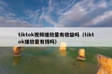 tiktok视频播放量有收益吗（tiktok播放量有钱吗）