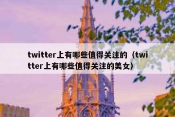 twitter上有哪些值得关注的（twitter上有哪些值得关注的美女）