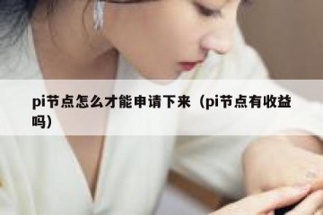 pi节点怎么才能申请下来（pi节点有收益吗）