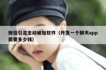 微信引流主动被加软件（开发一个聊天app需要多少钱）