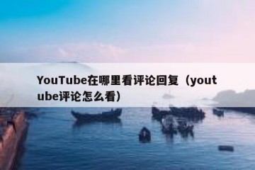 YouTube在哪里看评论回复（youtube评论怎么看）
