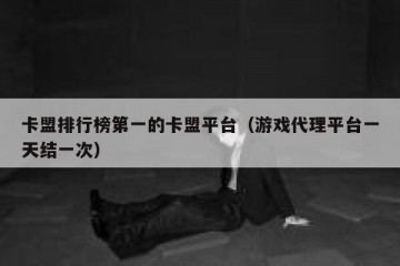卡盟排行榜第一的卡盟平台（游戏代理平台一天结一次）