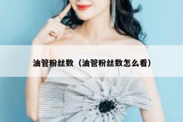 油管粉丝数（油管粉丝数怎么看）