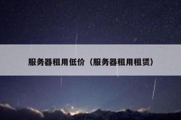服务器租用低价（服务器租用租赁）