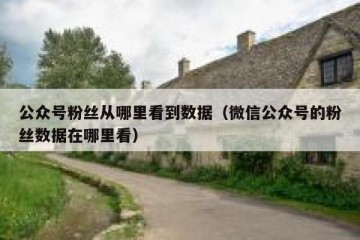公众号粉丝从哪里看到数据（微信公众号的粉丝数据在哪里看）