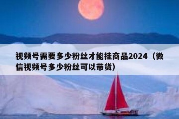 视频号需要多少粉丝才能挂商品2024（微信视频号多少粉丝可以带货）