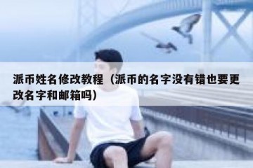 派币姓名修改教程（派币的名字没有错也要更改名字和邮箱吗）