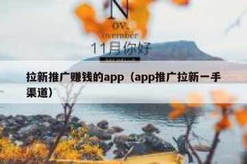 拉新推广赚钱的app（app推广拉新一手渠道）