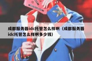 成都服务器idc托管怎么样啊（成都服务器idc托管怎么样啊多少钱）