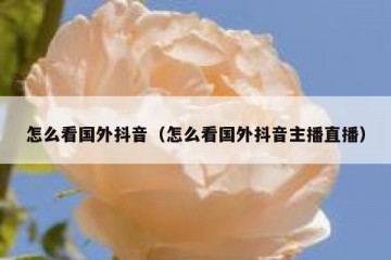 怎么看国外抖音（怎么看国外抖音主播直播）