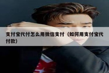 支付宝代付怎么用微信支付（如何用支付宝代付款）