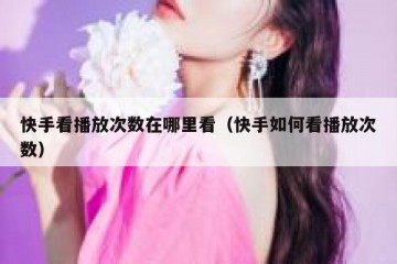 快手看播放次数在哪里看（快手如何看播放次数）