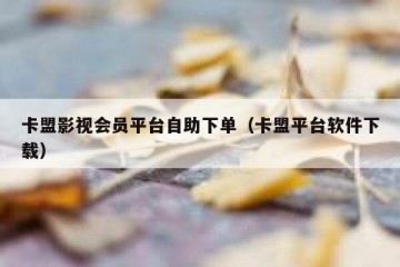 卡盟影视会员平台自助下单（卡盟平台软件下载）