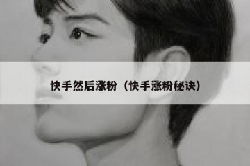 快手然后涨粉（快手涨粉秘诀）