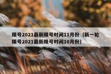 限号2021最新限号时间11月份（新一轮限号2021最新限号时间10月份）