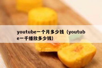 youtube一个月多少钱（youtube一千播放多少钱）