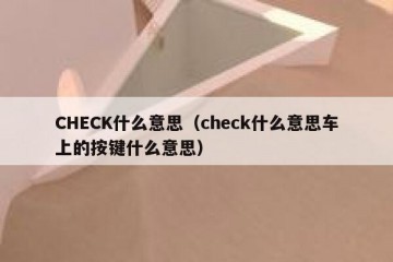 CHECK什么意思（check什么意思车上的按键什么意思）