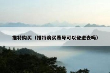 推特购买（推特购买账号可以登进去吗）