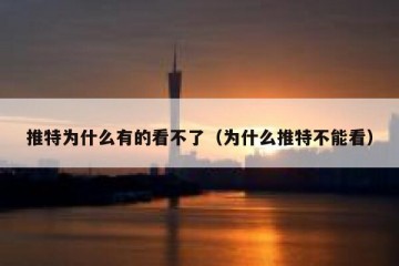 推特为什么有的看不了（为什么推特不能看）