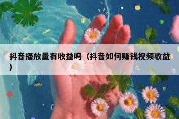 抖音播放量有收益吗（抖音如何赚钱视频收益）