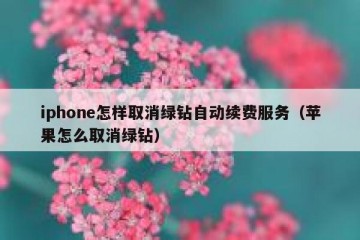 iphone怎样取消绿钻自动续费服务（苹果怎么取消绿钻）