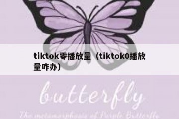tiktok零播放量（tiktok0播放量咋办）