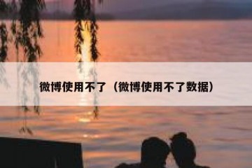 微博使用不了（微博使用不了数据）