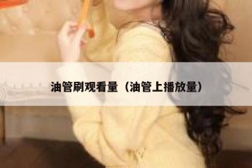 油管刷观看量（油管上播放量）