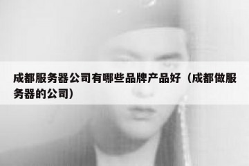成都服务器公司有哪些品牌产品好（成都做服务器的公司）