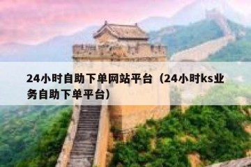 24小时自助下单网站平台（24小时ks业务自助下单平台）