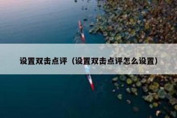 设置双击点评（设置双击点评怎么设置）
