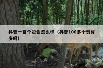 抖音一百个赞会怎么样（抖音100多个赞算多吗）
