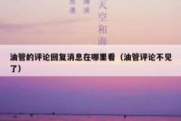 油管的评论回复消息在哪里看（油管评论不见了）