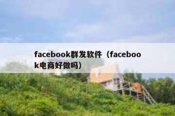 facebook群发软件（facebook电商好做吗）