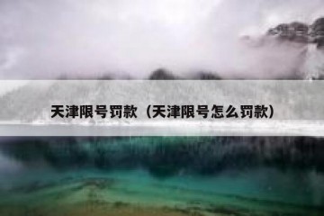天津限号罚款（天津限号怎么罚款）