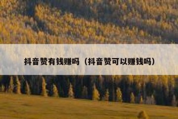 抖音赞有钱赚吗（抖音赞可以赚钱吗）