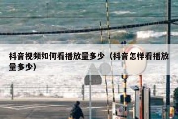 抖音视频如何看播放量多少（抖音怎样看播放量多少）