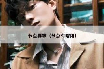 节点要求（节点有啥用）