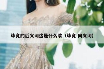 毕竟的近义词这是什么歌（毕竟 同义词）
