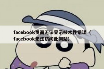 facebook页面无法显示技术性错误（facebook无法访问此网站）