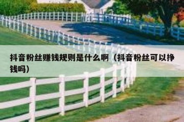 抖音粉丝赚钱规则是什么啊（抖音粉丝可以挣钱吗）