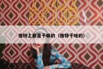 推特上都是干嘛的（推特干啥的）