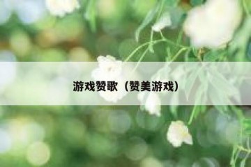 游戏赞歌（赞美游戏）