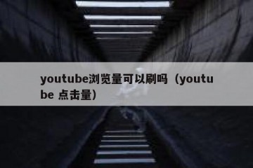 youtube浏览量可以刷吗（youtube 点击量）