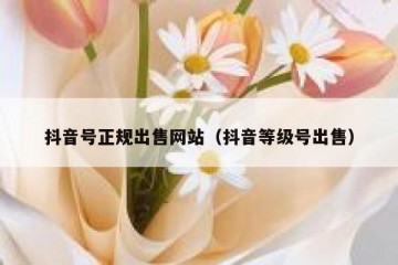 抖音号正规出售网站（抖音等级号出售）