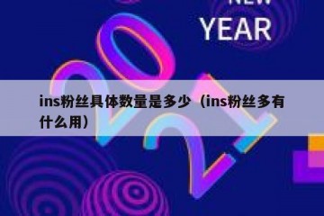 ins粉丝具体数量是多少（ins粉丝多有什么用）