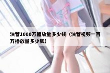 油管1000万播放量多少钱（油管视频一百万播放量多少钱）