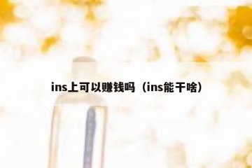 ins上可以赚钱吗（ins能干啥）