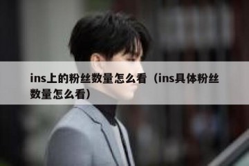 ins上的粉丝数量怎么看（ins具体粉丝数量怎么看）