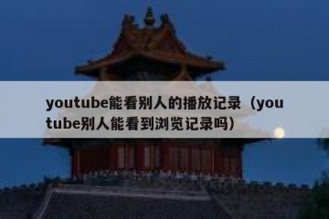 youtube能看别人的播放记录（youtube别人能看到浏览记录吗）